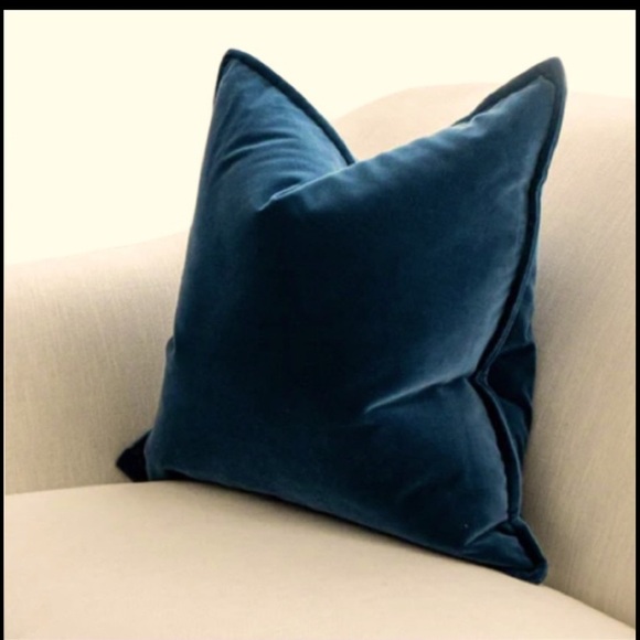 Rachel Zoe Lush Blue Large Velvet Pillow - Picture 12 of 12